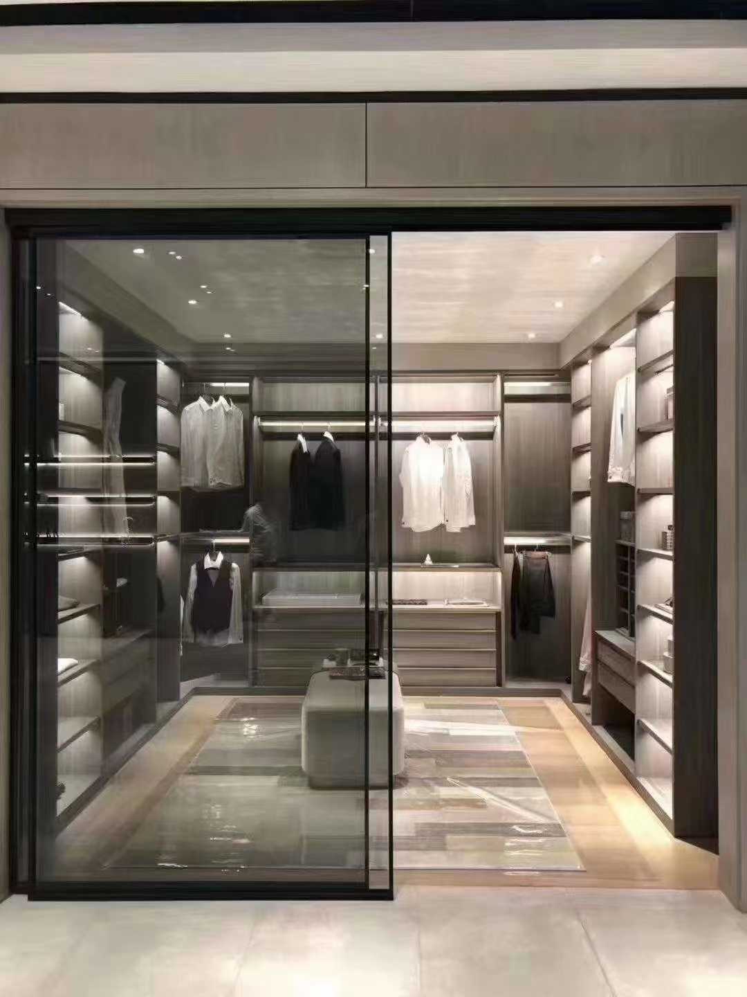 Very narrow aluminum magnesium alloy sliding door customization can be made two-rail three-rail PT door to ensure the same quality and low price z