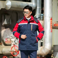 Тибетская синяя с красными моделями новыми моделями съемной хлопчатобумажной куртки