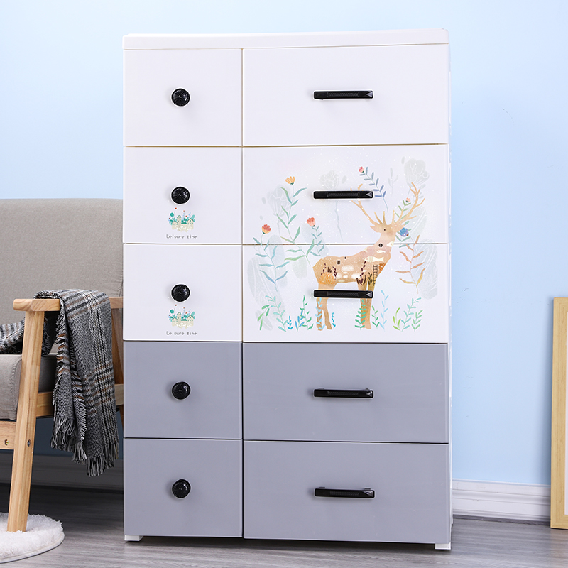 Enlarge thickened plastic 67CM drawer-type storage cabinet Wardrobe Storage Containing Box Children Toy Finishing Box