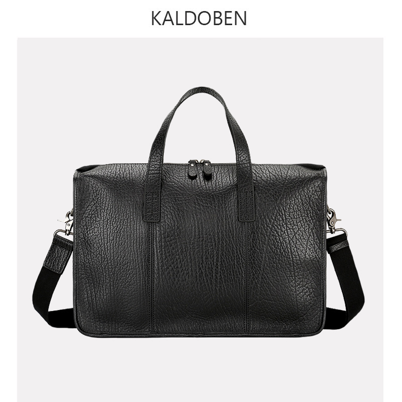 Fashion Business Handmade head skin single shoulder handbag high-end leather leather briefcase male computer bag tide