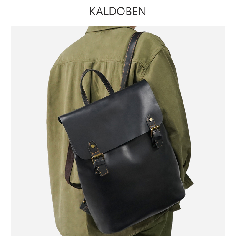 British handmade first layer cowhide men's backpack trendy women's leather backpack casual fashion European and American retro men's bags