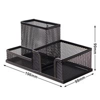 Черный держатель для ручек, 3 ячеек