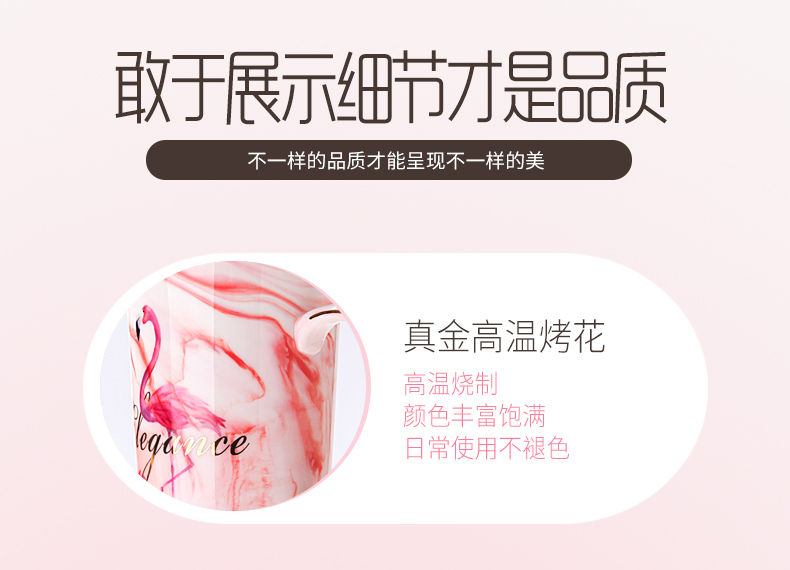 Creative ins Nordic ceramic cup home move contracted mark cup with cover female couples cup coffee cup