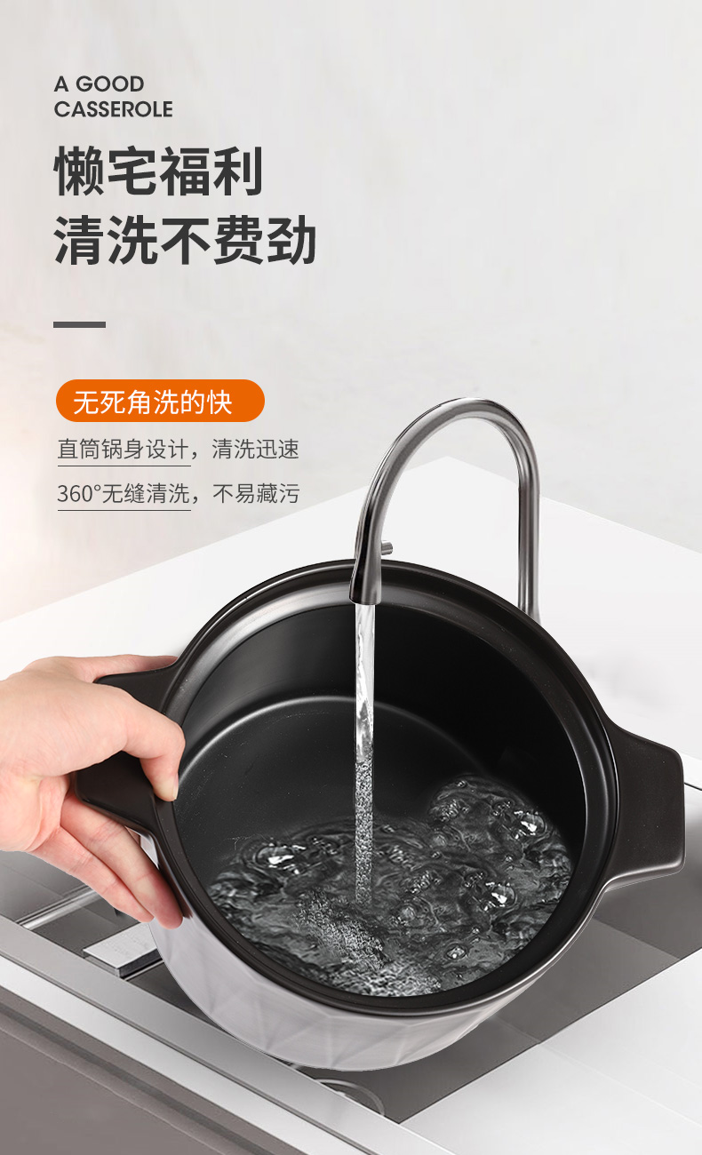 Casserole stew soup home fire gas Japanese high - capacity ceramic pan, high - temperature small stone bowl comes next