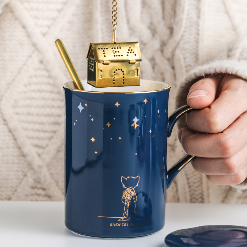Creative picking ceramic cups male and female students move cartoon keller tide office coffee cup tea cups