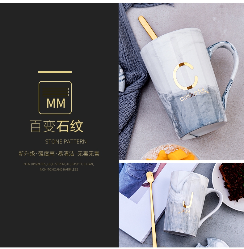 Creative new ipads porcelain ceramic cup home drinking cup with cover spoon coffee cup picking keller cup of office