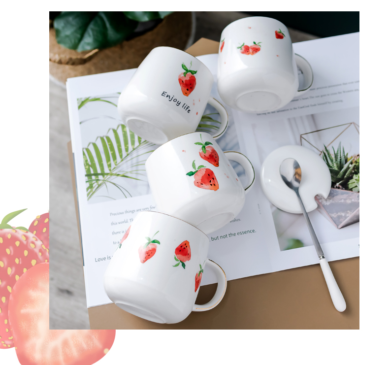 Nordic ins cup individuality creative trend express girl students home mark ceramic cup coffee cup