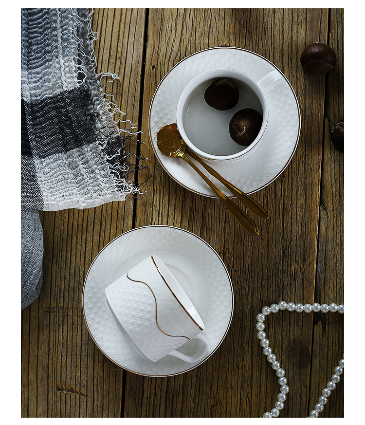 English ceramic coffee cups and saucers creative continental web celebrity ins wind delicate small key-2 luxury suit glass cups in the afternoon