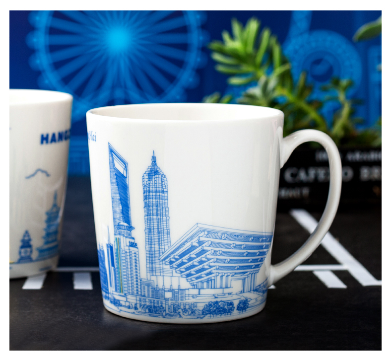 Nordic city ceramic cup move creative trend male and female students of high - capacity mark cup coffee cup