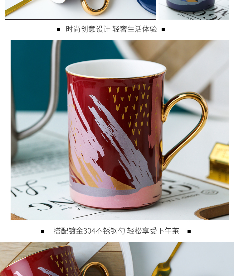 European ceramic cup individuality creative trend male and female students cup cup couples home mugs of tea cups