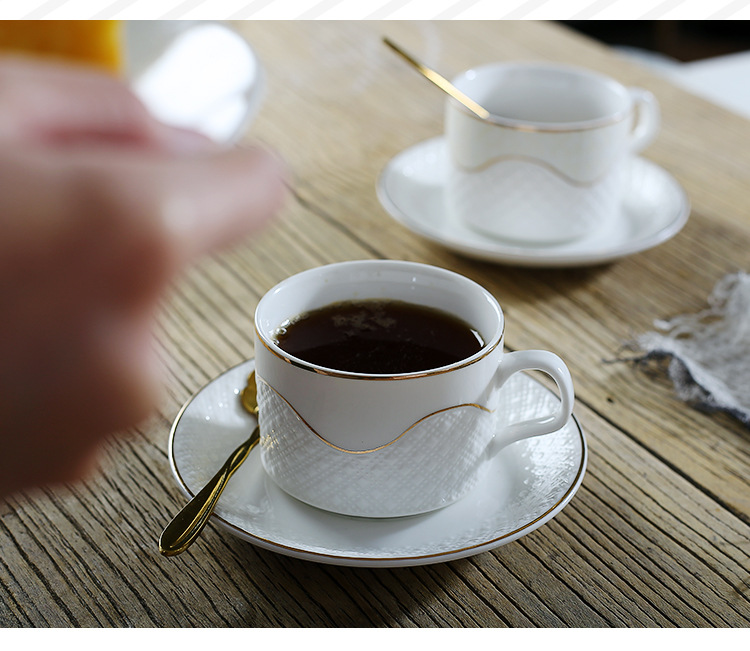English ceramic coffee cups and saucers creative continental web celebrity ins wind delicate small key-2 luxury suit glass cups in the afternoon