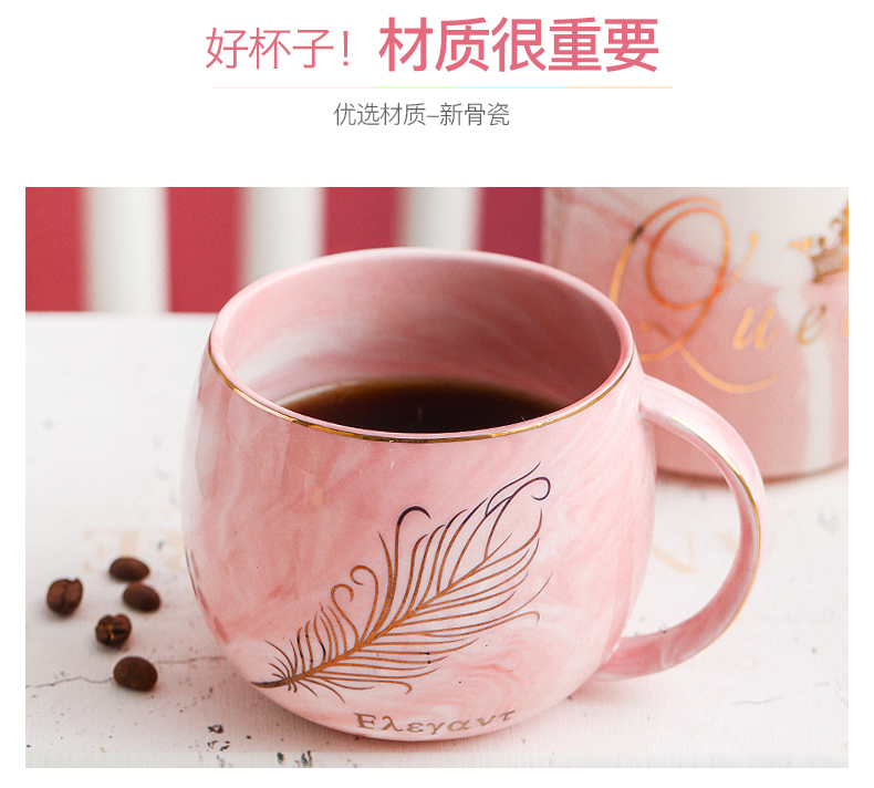 Lovely ceramic keller cup move students creative trend men 's and women' s cup coffee cup couples home tea cups