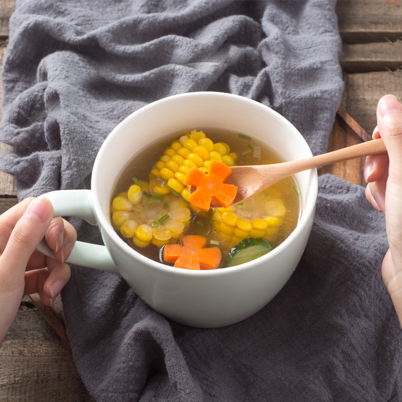 Large Japanese mercifully rainbow such as bowl with cover breakfast cup home li riceses leave dormitory students ceramic bowl to use microwave oven