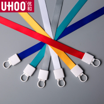 Excellent and double hook polyester work card lanyard exhibition card set work permit certificate set custom lanyard 10 strips]