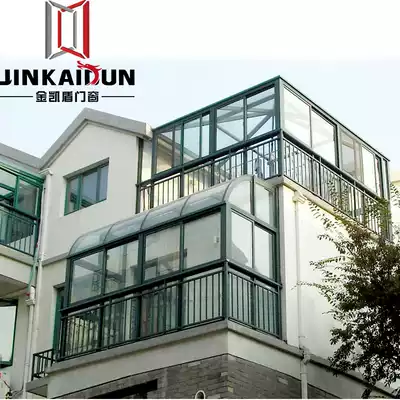 Sichuan greenhouse steel structure greenhouse roof garden greenhouse laminated tempered glass glass room