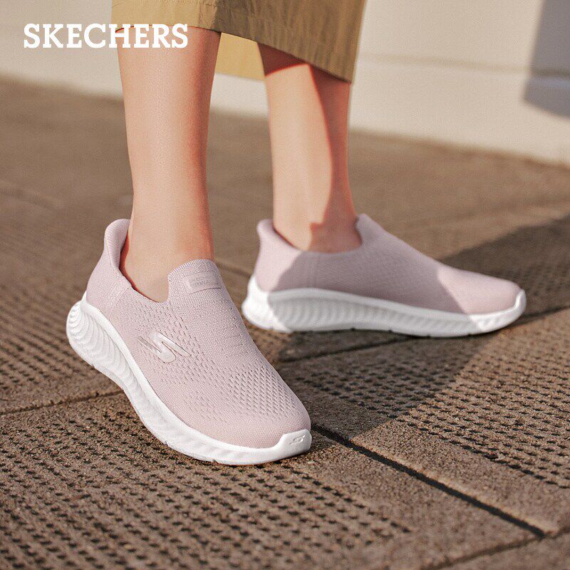 Skechers Slip-On Shoes, Summer Trendy Women's Shoes, Slip-On Walking Shoes, Thick-Soled Casual Shoes, Lightweight Sports Shoes