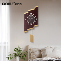 Punch-free Clock Clock Clock Clock Clock Wall living room European-style light luxury wall decoration creative Chinese style home clock