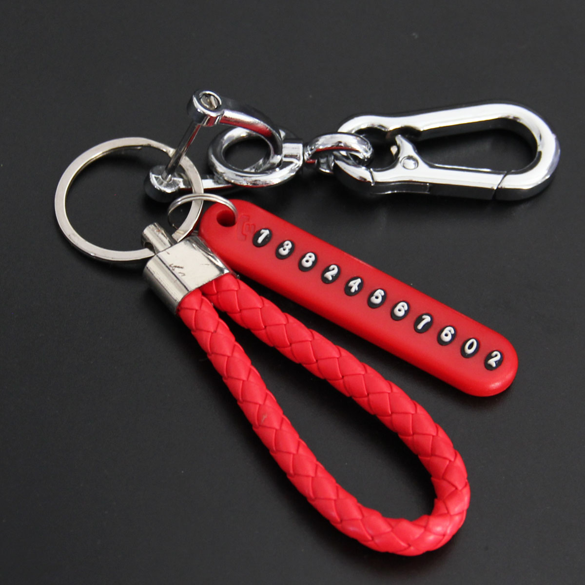 Key button male pendant female key ring rope hand rope car electric bottle car electric locomotive electric locomotive anti-lose number plate