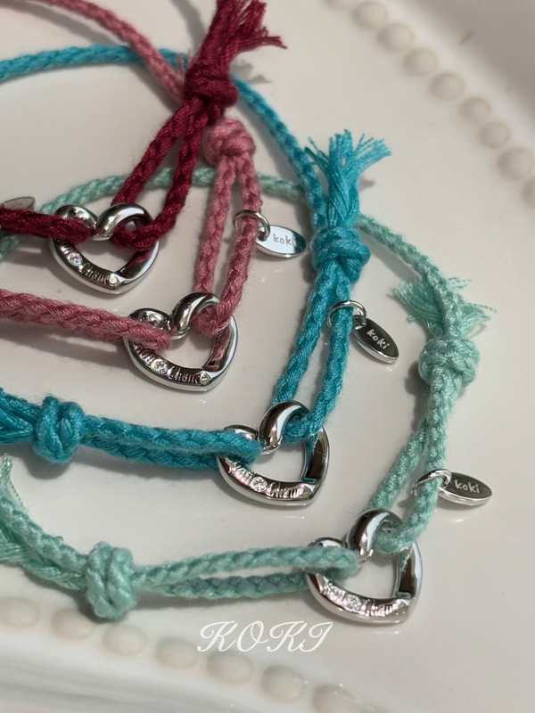 Chef Haoqi Original Design [Infinite Love] Good Luck Bracelet for Couples and Best Friends, Red String Woven with 925 Silver