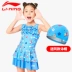 Li Ning Girls Áo tắm Xiêm trẻ em Đồ bơi Big Boy Baby Girl Princess Dress Học sinh Spa Đồ bơi Bộ đồ bơi của Kid