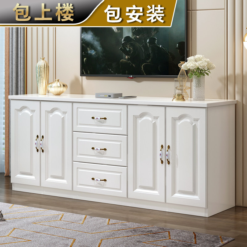 Solid wood TV cabinet modern minimal living room cabinet small household TV cabinet locker high bedroom cabinet dinner cabinet