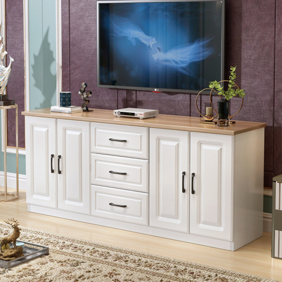 Solid wood TV cabinet modern minimalist high style locker living room cabinet combination floor cabinet bedroom cabinet small apartment TV cabinet