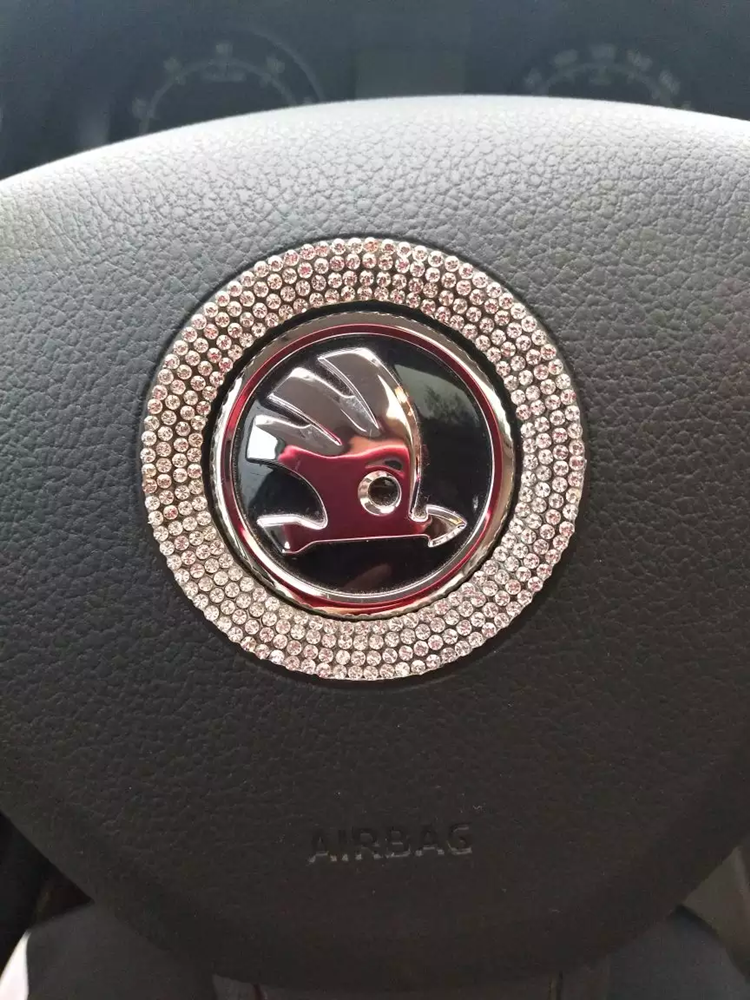 Skoda Hao Rui Ming Rui Jing Rui sửa đổi tay lái trang trí xe cung cấp sequin xe sticker dán xe dán - Ô tô nội thất Accesseries đệm ghế xe ô tô