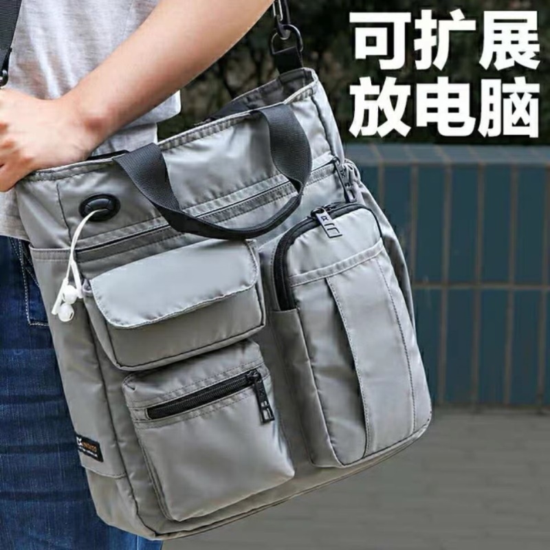 2022 new single shoulder bag men's buns bag inclined satchel business computer bag multifunction shoulder bag travel bag travel