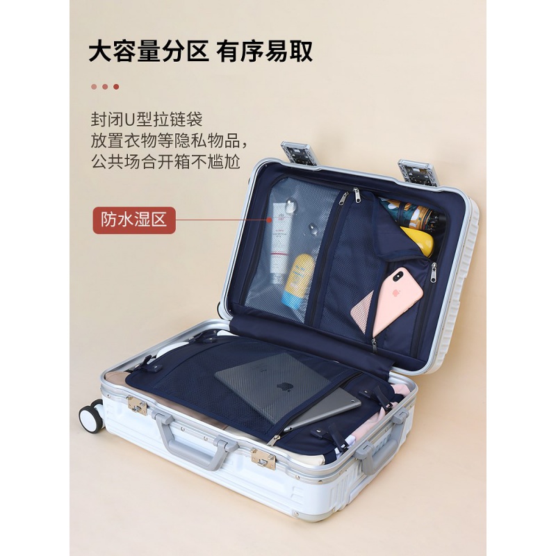 ins suitcase ladies net red new leather case pull-lever box male universal wheels small 20 inch 24 password suitcase 26