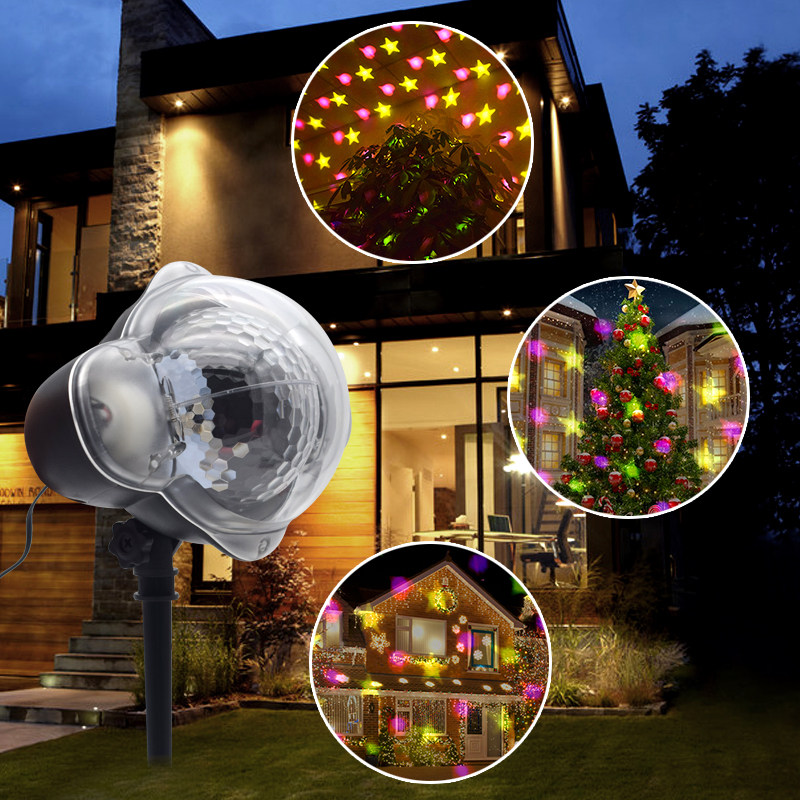 Colour Lights Flashing Lights Full Of Stars Swivel Love Decoration Starry Sky Atmosphere Outdoor Patio Waterproof Outdoor Lawn Stars Light