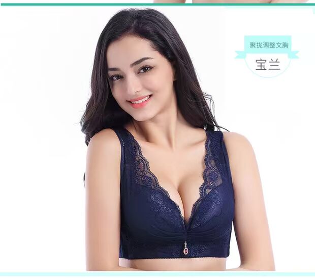 Đồ lót em gái béo cỡ lớn 200 cân ngực lớn làm đẹp trở lại áo ngực béo mm gợi cảm kiểu vest nhận sữa chống chảy xệ D áo dán ngực