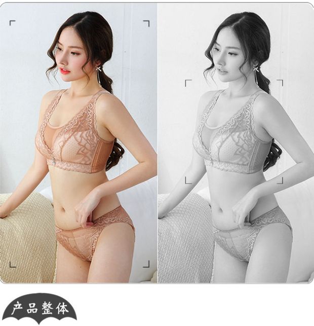 Kích thước lớn chất béo mm200 kg ống chống ánh sáng hàng đầu đồ lót mẹ áo ngực tập trung phần mỏng bông lớn vú lớn quần lọt khe