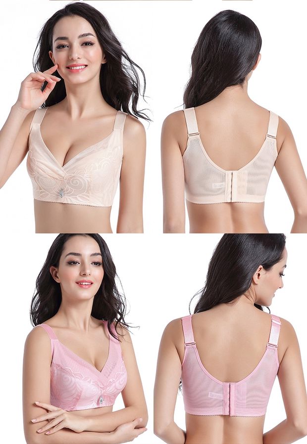 Mùa hè đồ lót nữ không có cotton siêu mỏng cup lớn không có vòng thép mỏng phần đầy đủ tập hợp ngực lớn nhỏ mỏng áo ngực bra