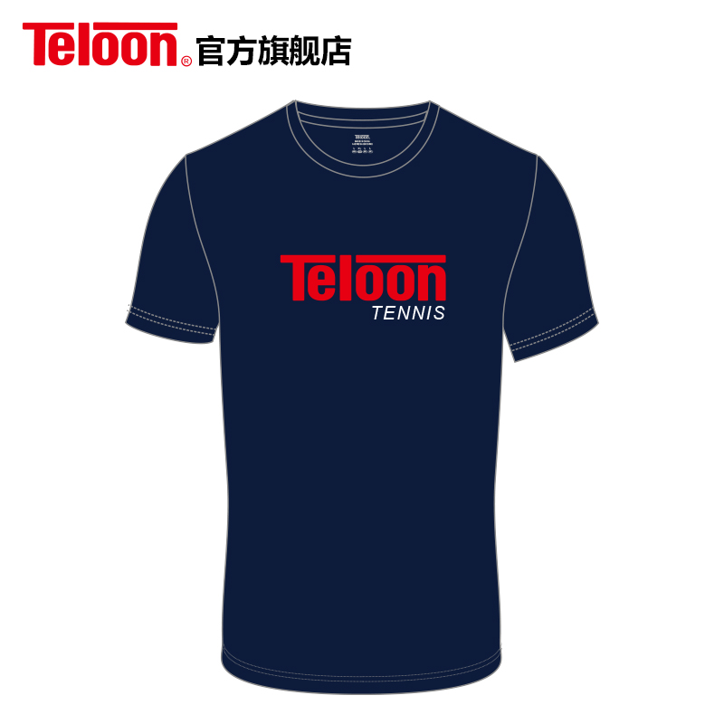 TELOON Tianlong round neck tennis short sleeve men's badminton sports T-shirt comfortable breathable speed dry jacket