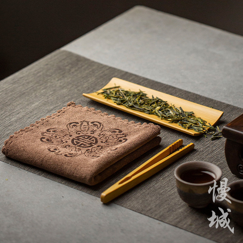 Bamboo tea ceremony three-piece set tea clip tea towel tea combination pack six gentlemen tea lotus kung fu tea set tea ceremony accessories