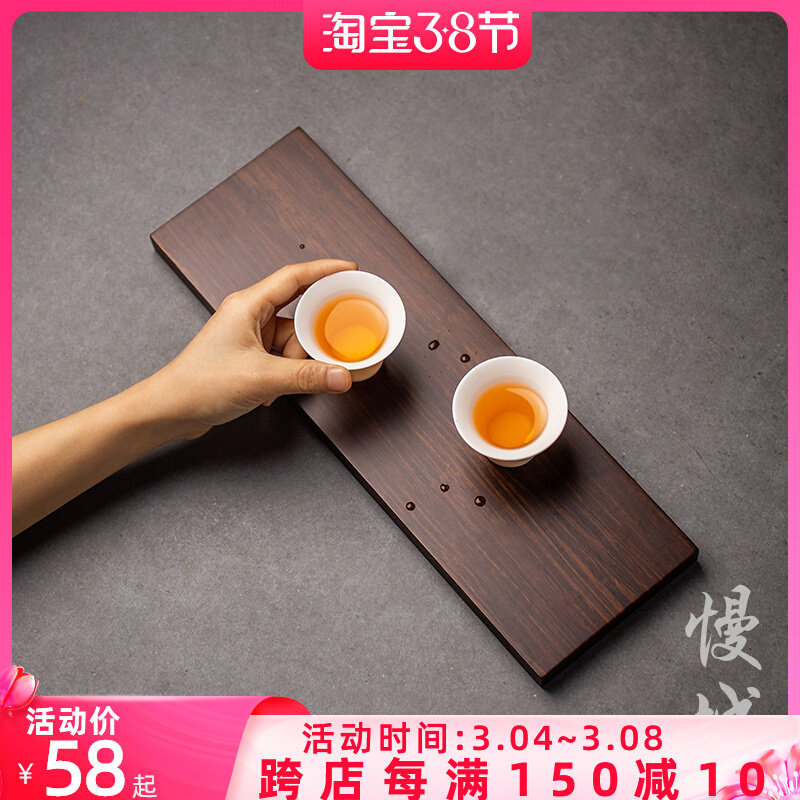 Heavy Bamboo Tea Tray Whole Rectangular Home Small Tea Table Modern Minimalist Qigong Fu Tea With Tea Sea Tea Dei Pan Dry Foam Tray