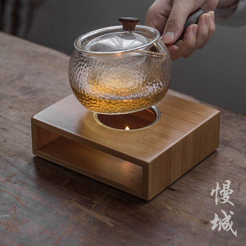 Bamboo Warm Tea Base Bamboo Small Horn Cooking Tea Stove Day Style Warm Tea Cooking Tea Instrumental Kutian Tea Teapot Heater