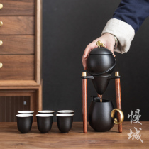 Cittaslow town Niulai running automatic tea set Japanese Ceramic Kung Fu tea set Household lazy tea maker Gift box