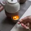 Slow city candle warm tea base Coarse pottery Kung Fu tea set Tea stove Japanese Ceramic tea table Heated tea set Flower tea