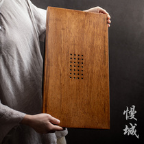 Heavy Bamboo Water Storage Tea Tray Domestic Drain Large Tea Table Dry Bubble Pan Drain Storage Dual-use Square Pallet Day Style Kongfu Tea Furniture