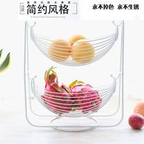 Nordic creative home iron fruit snack living room household desktop storage basket Modern simple fruit plate