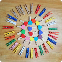 zakka creative cute cartoon DIY small wood clip photo film wall clip color message note clip art home