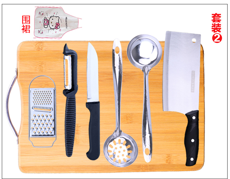 Nhà bếp thớt board thớt set bền knife board gỗ rắn board hộ gia đình nhà bếp dao thớt bếp thiết lập kết hợp hộp đựng gia vị thông minh