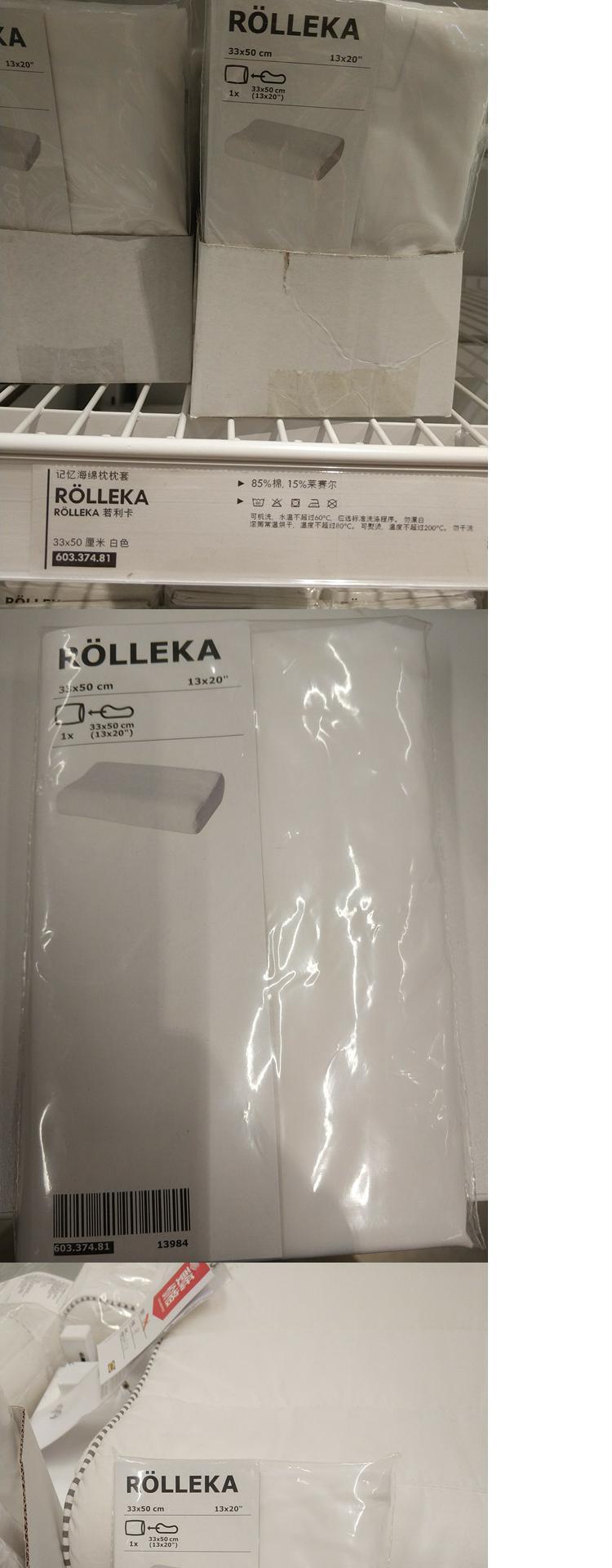 IKEA IKEA Jolie Caroque Bộ nhớ gối xốp Vỏ màu trắng / xám / - Gối trường hợp gối ôm cho bà bầu