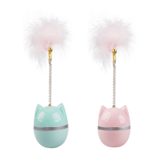 
Cat toy balls are self-exciting and tumbler teasing cat sticks with resistant feathers, small cats and dogs, automatic bells, cat supplies