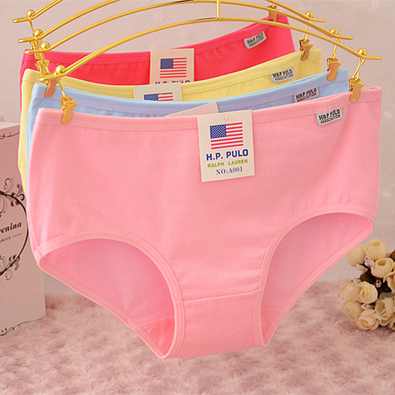 5 panties women's cotton low waist modal bamboo fiber pants head students girls high school students Korean girls safety pants