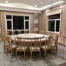 Hotel Big Round Table Electric 20 People 15 People Hotel Table And Chairs Combined Restaurant Turntable With Hot Pot Table Big Round Table