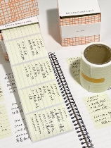 Small red book blogger with a minimalist horizontal line with a pull-out and sign paper ins wind can be torn N sub-stick with stickiness