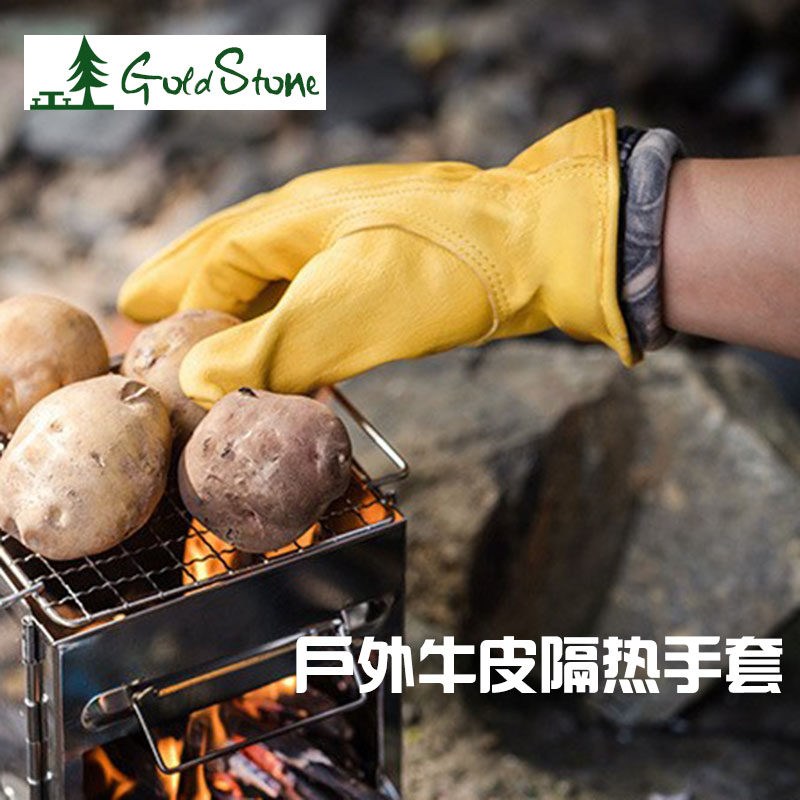 CAMPOUT Outdoor Coal Gloves Thick BBQ Gloves Microwave Anti-hot Insulation Gloves Driver Warm Gloves