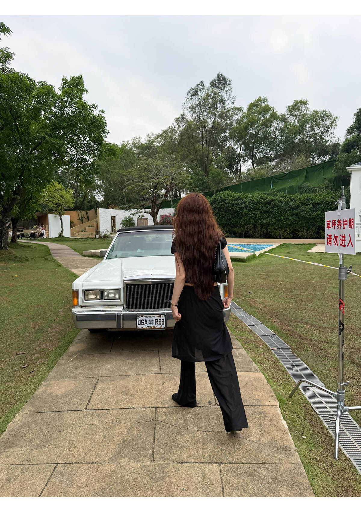 INAIEN笑笑家 "Манхэттен черная вуаль" плотная сетчатая устойчивая к складкам корректирующая деловая элегантная юбка-брюки из сетки